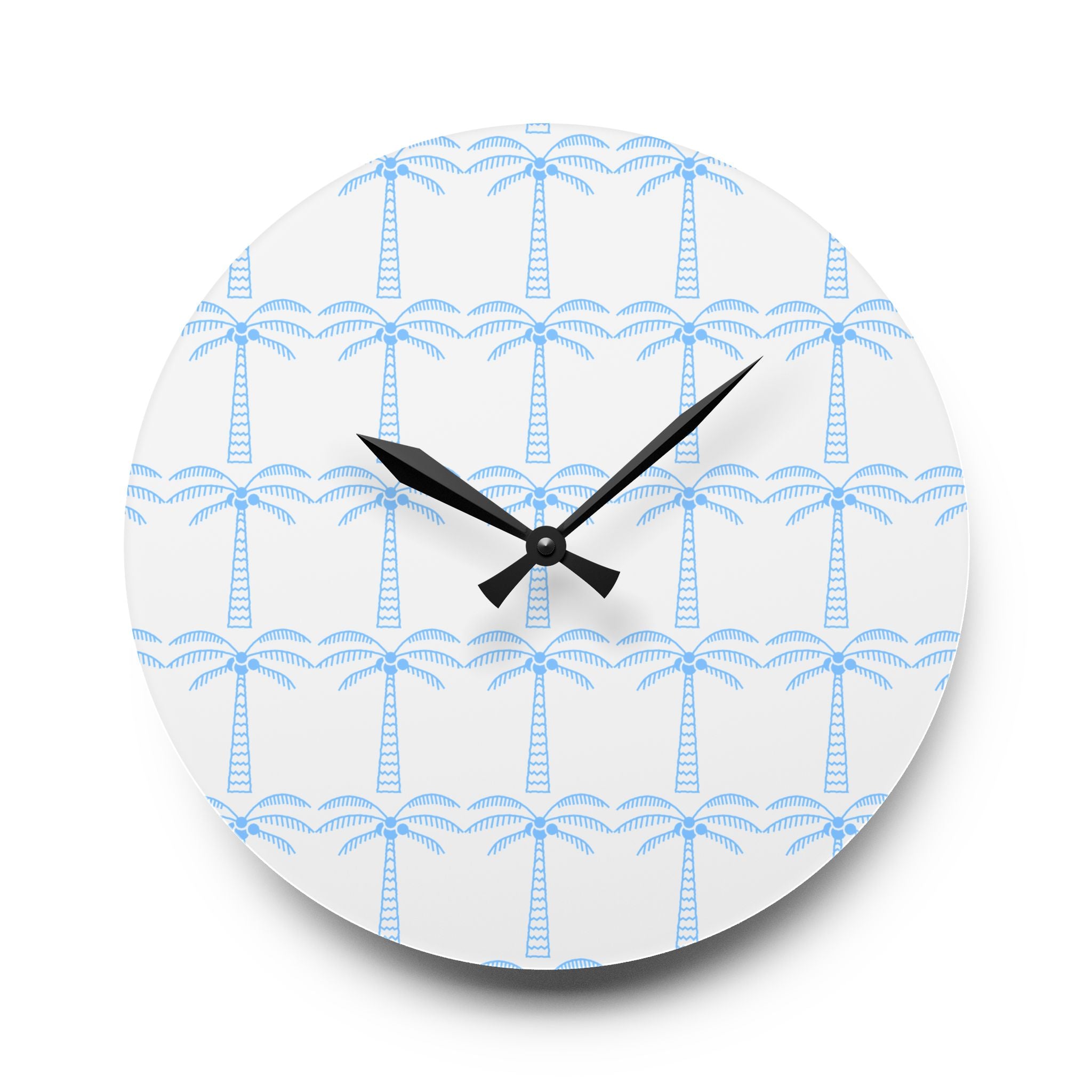 Tropical Palm Tree Acrylic Wall Clock - Modern Home Decor for Beach Lovers
