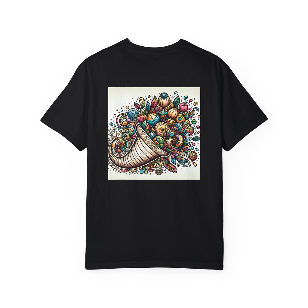 ALACRANCILLO Cornucopia Graphic Unisex T-Shirt - Comfort for Thanksgiving and Beyond