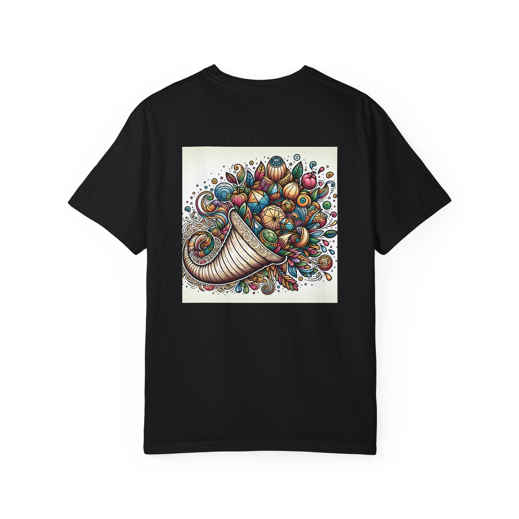 ALACRANCILLO Cornucopia Graphic Unisex T-Shirt - Comfort for Thanksgiving and Beyond