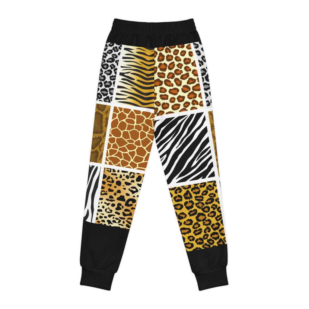Pantalons de jogging tendance pour jeunes - Thème safari sauvage.