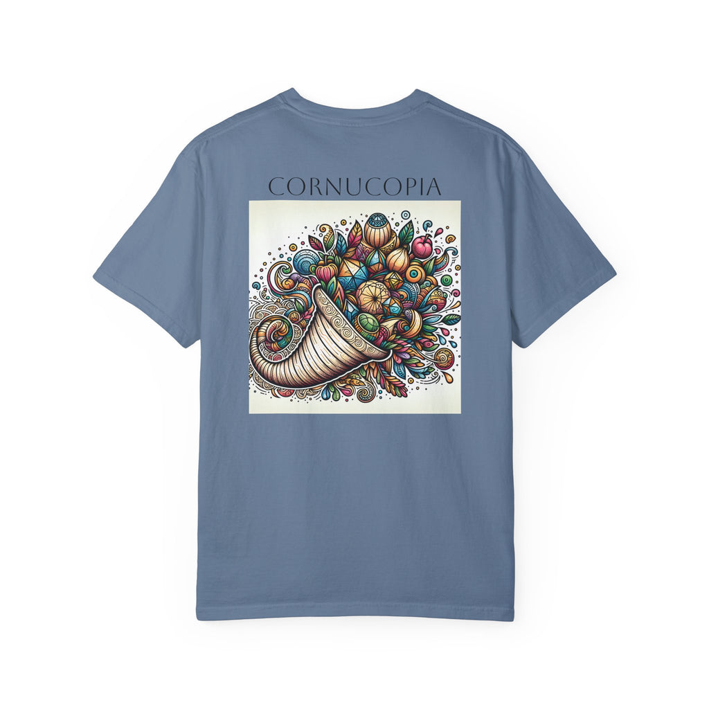 ALACRANCILLO Cornucopia Graphic Unisex T-Shirt - Comfort for Thanksgiving and Beyond