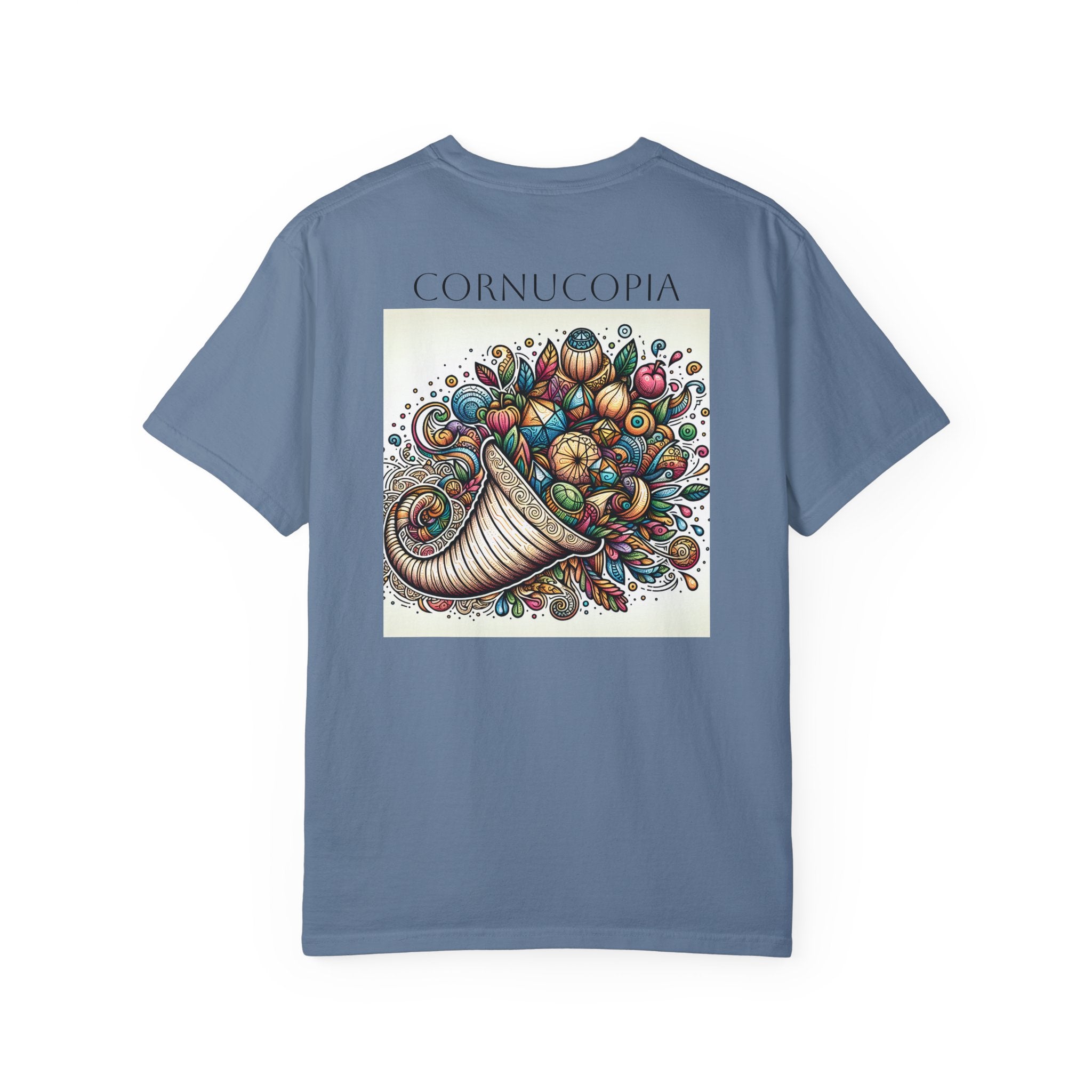 ALACRANCILLO Cornucopia Graphic Unisex T-Shirt - Comfort for Thanksgiving and Beyond