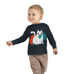 T-shirt à manches longues pour tout-petits inspiré de la nature - Design de fougère écologique.