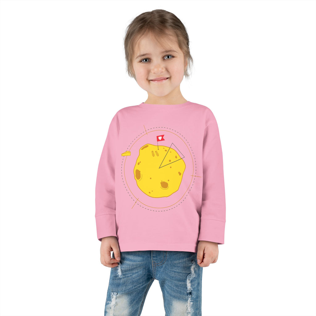 T-shirt à manches longues d'aventurier pour tout-petits - Graphisme de patate mignonne pour enfants.