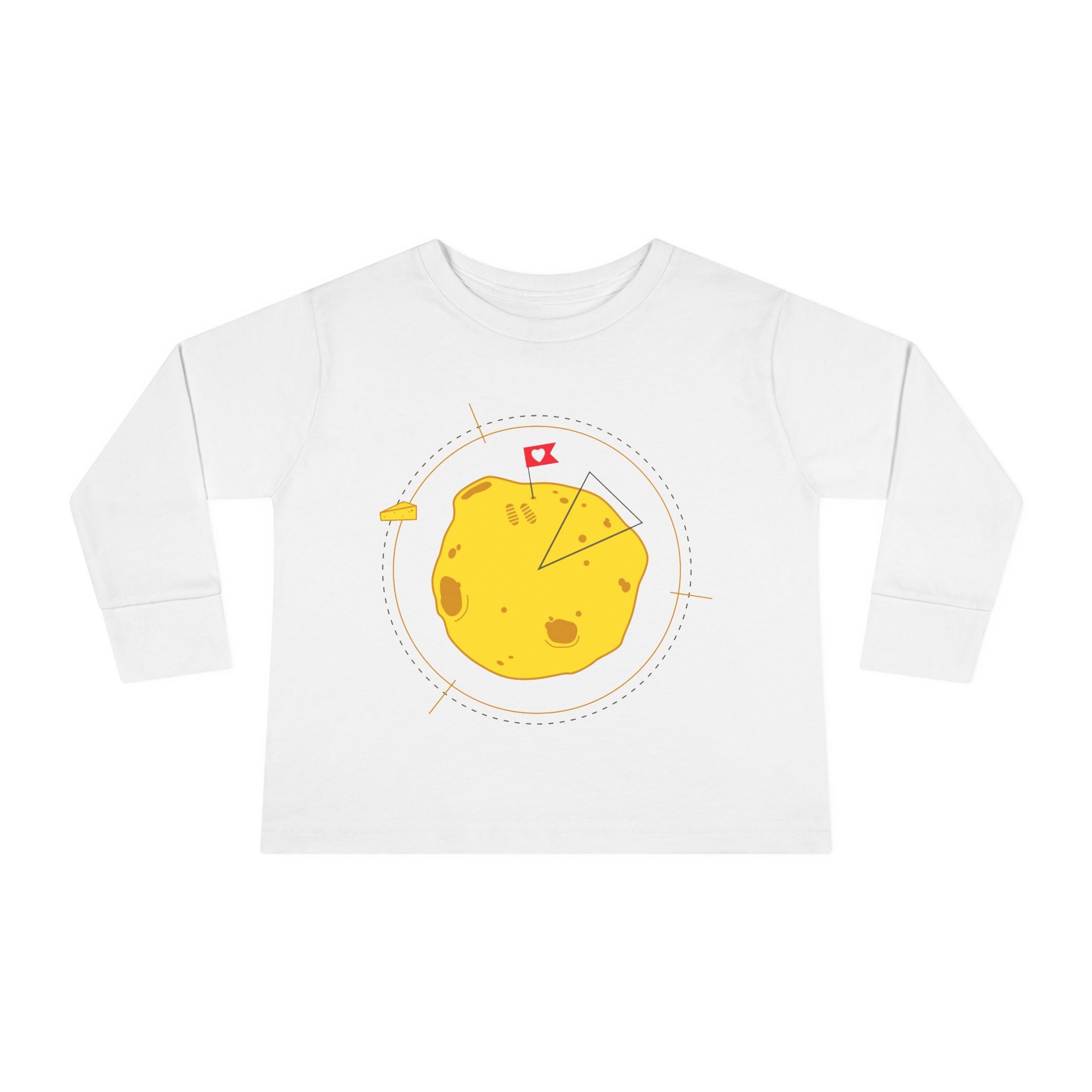 T-shirt à manches longues d'aventurier pour tout-petits - Graphisme de patate mignonne pour enfants.