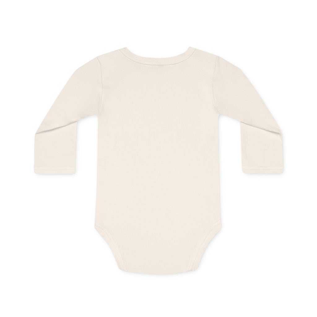 Adorable Cat Design Baby Long-Sleeve Organic Bodysuit - Perfect for Newborns