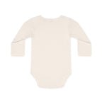 Adorable Cat Design Baby Long-Sleeve Organic Bodysuit - Perfect for Newborns