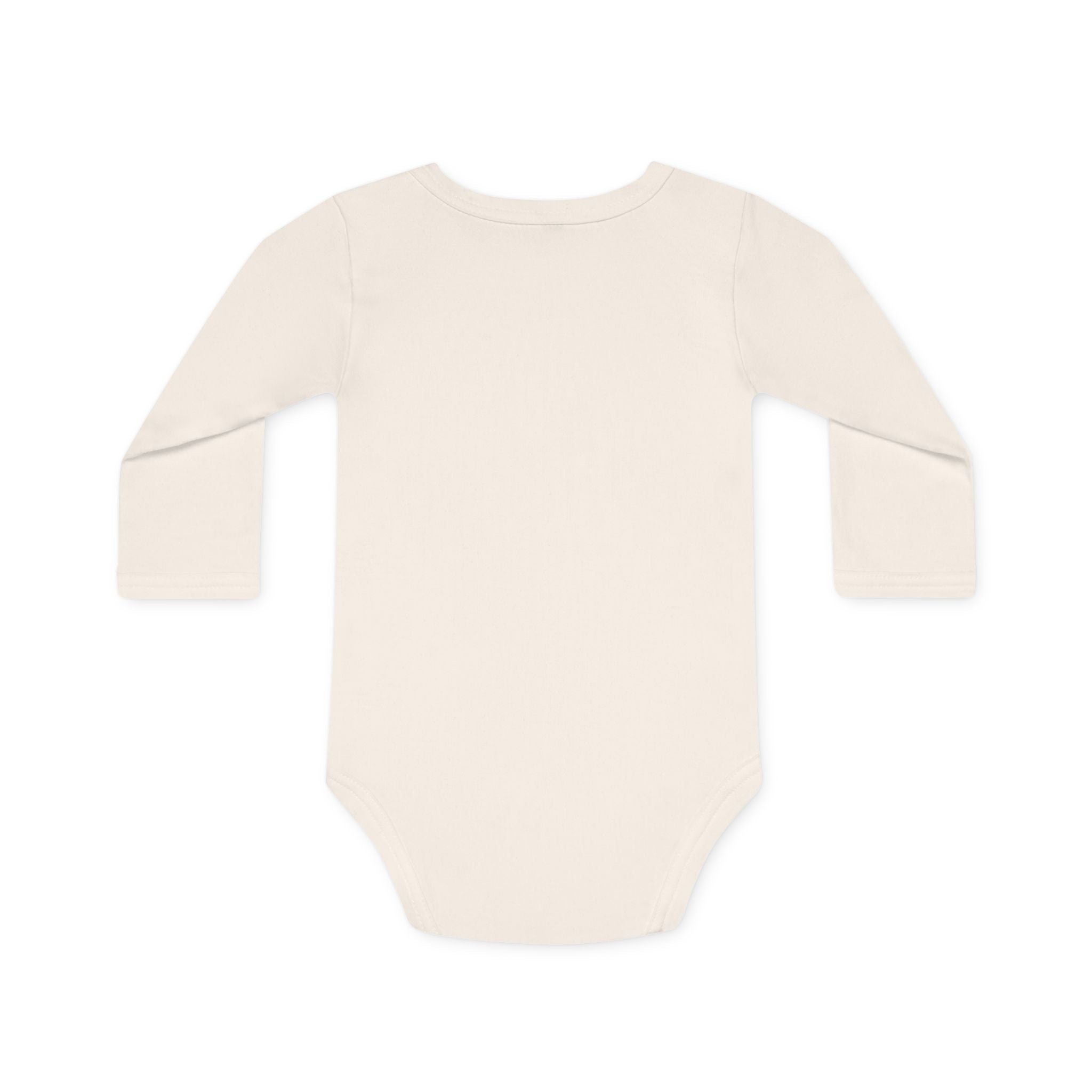 Adorable Cat Design Baby Long-Sleeve Organic Bodysuit - Perfect for Newborns