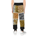 Pantalons de jogging tendance pour jeunes - Thème safari sauvage.