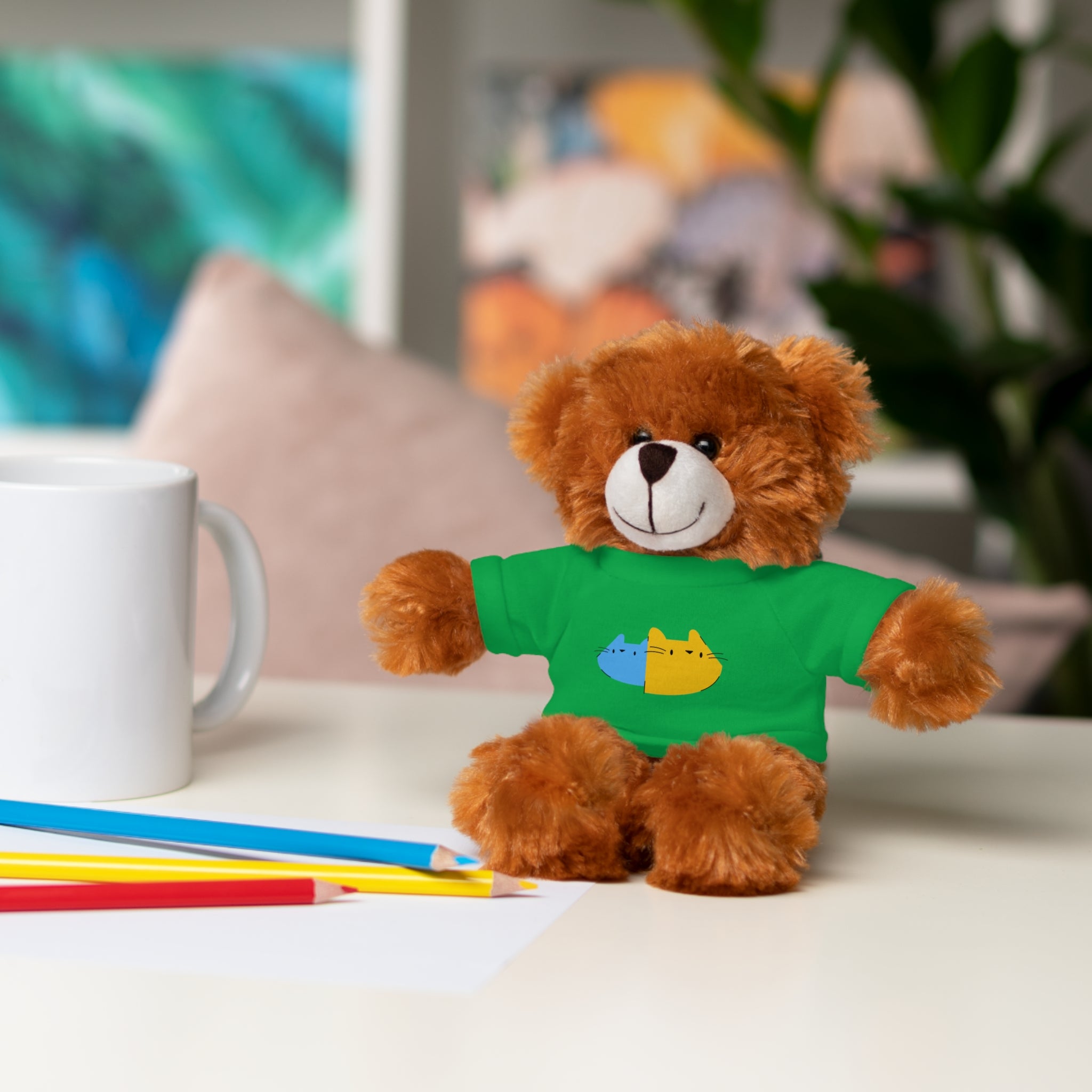 Cute Stuffed Animal with Personalized Tee - Perfect Gift for Kids!