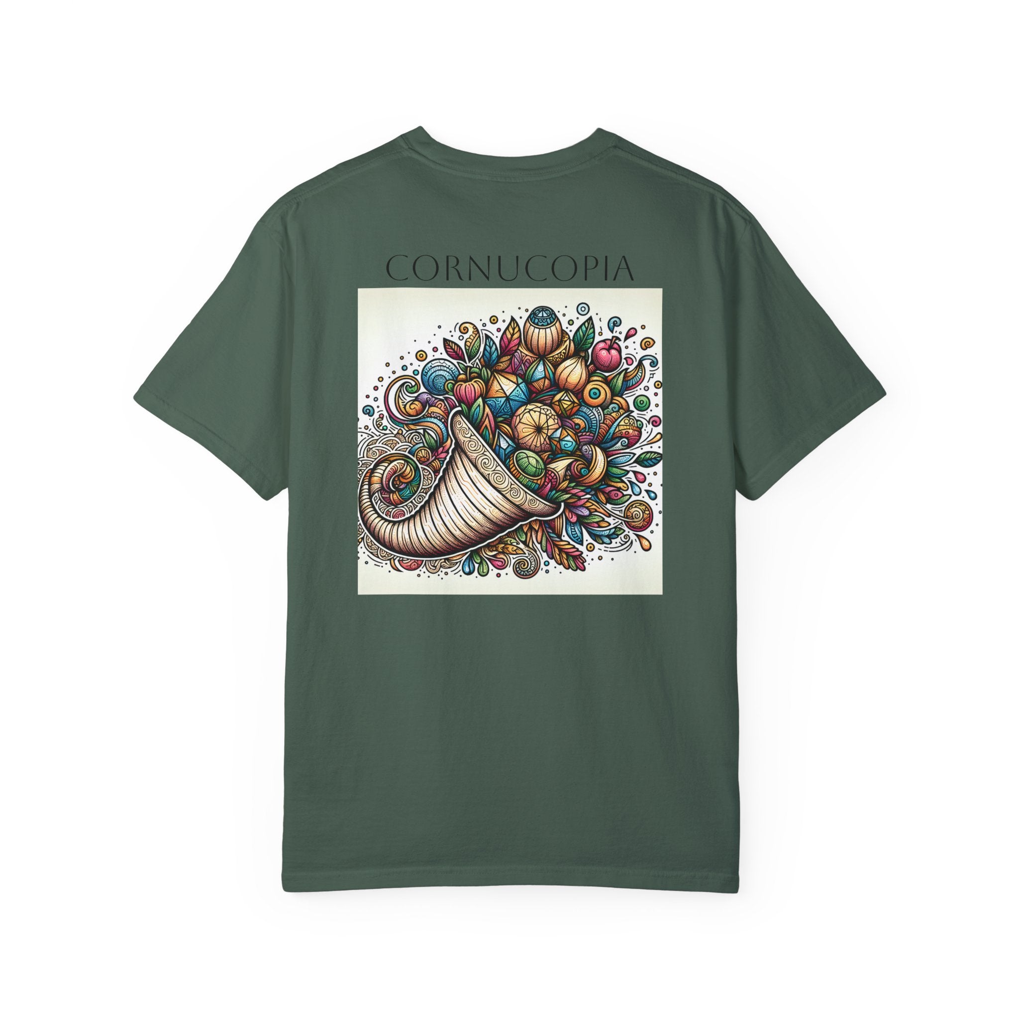 ALACRANCILLO Cornucopia Graphic Unisex T-Shirt - Comfort for Thanksgiving and Beyond