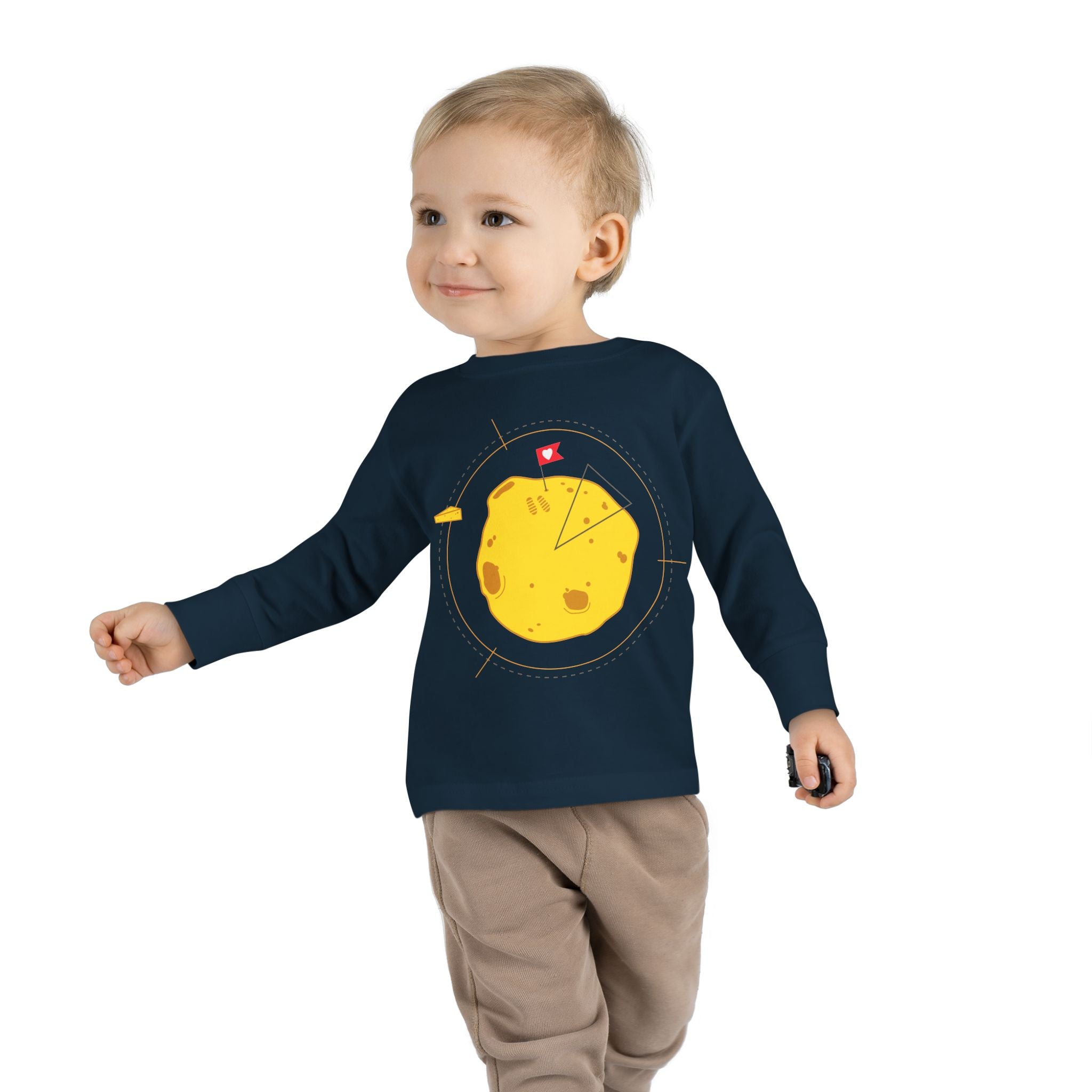 T-shirt à manches longues d'aventurier pour tout-petits - Graphisme de patate mignonne pour enfants.