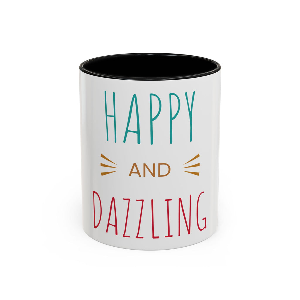 Tasse à café joyeuse éblouissante - Tasse accent de 11 oz et 15 oz pour des matins ensoleillés