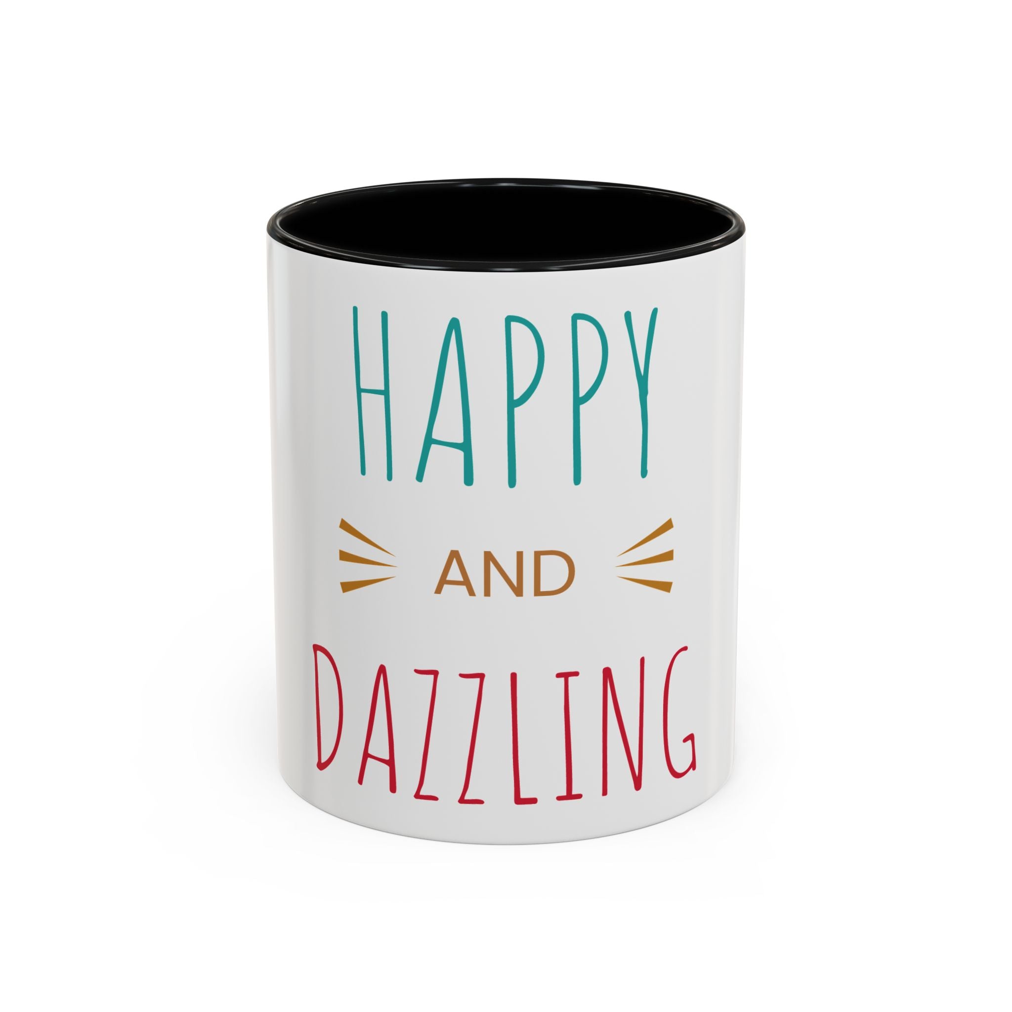 Tasse à café joyeuse éblouissante - Tasse accent de 11 oz et 15 oz pour des matins ensoleillés
