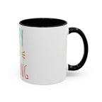 Tasse à café joyeuse éblouissante - Tasse accent de 11 oz et 15 oz pour des matins ensoleillés