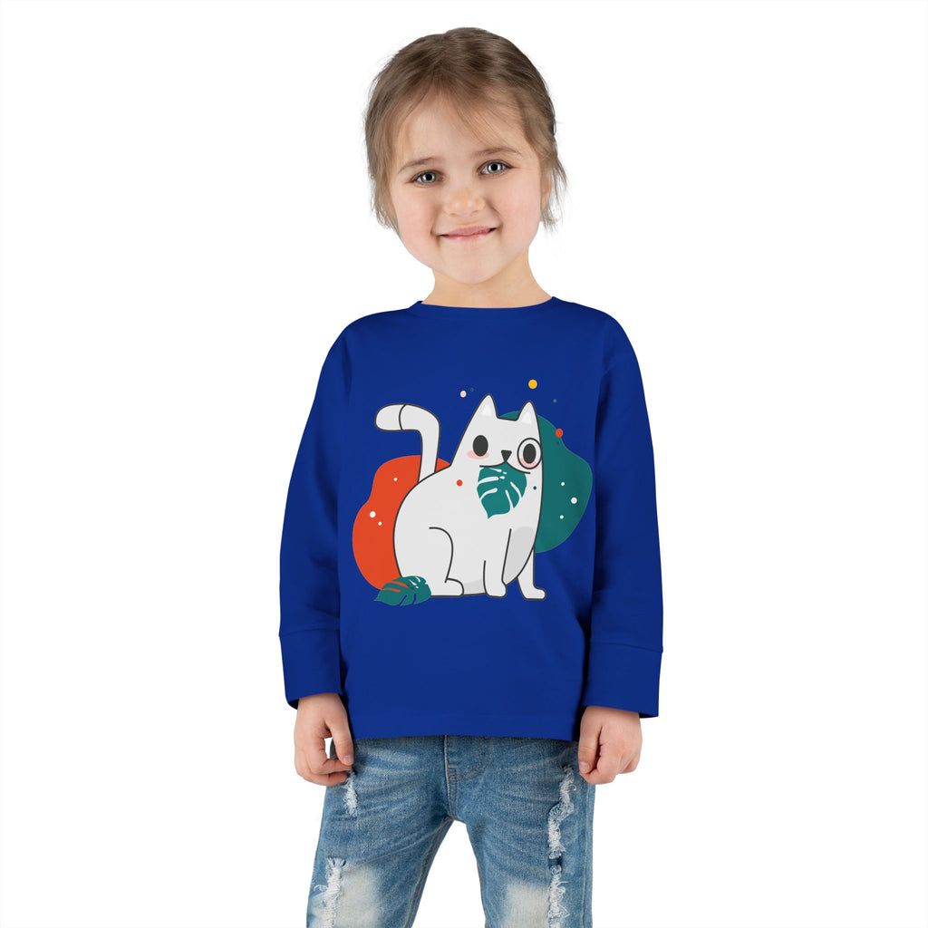 T-shirt à manches longues pour tout-petits inspiré de la nature - Design de fougère écologique.