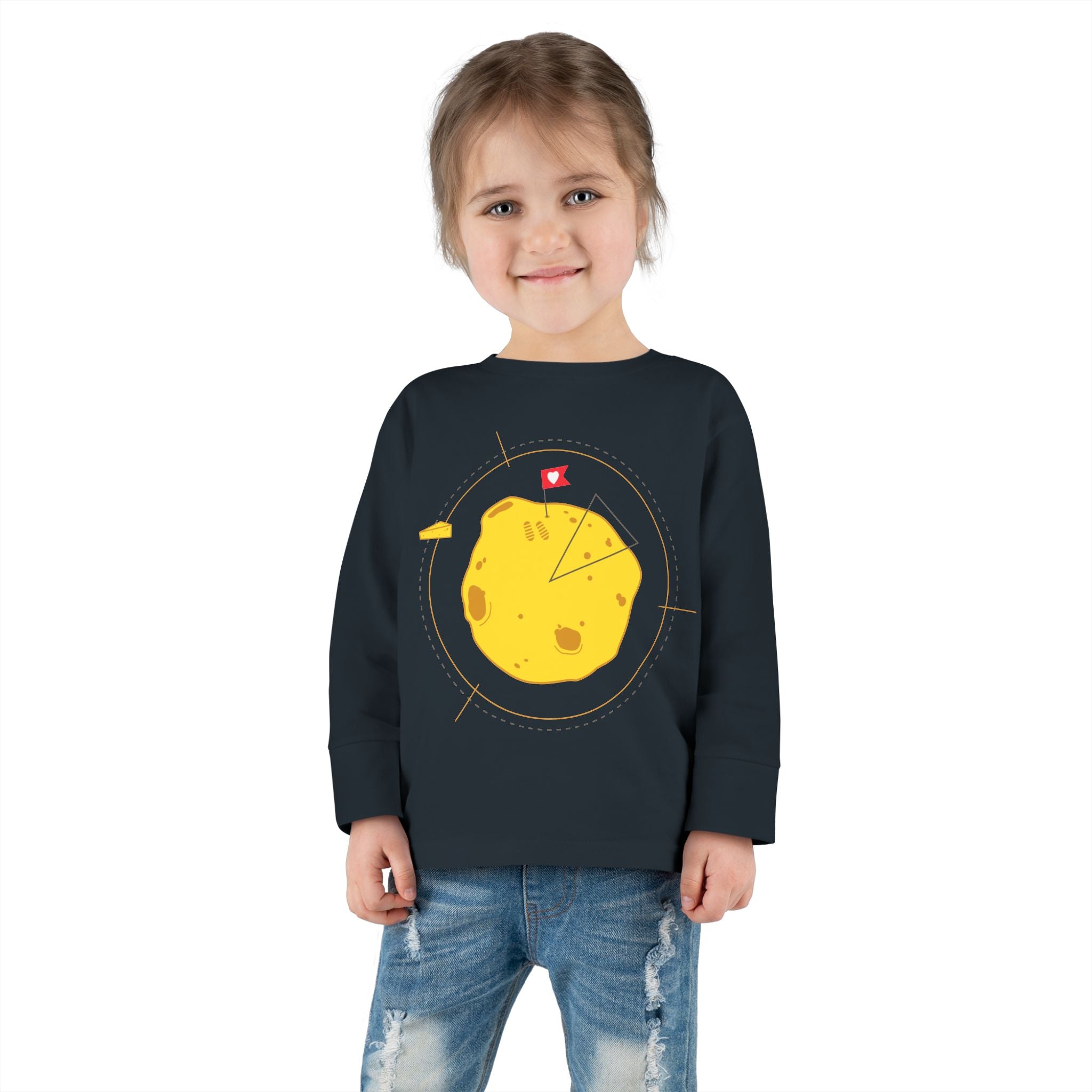 T-shirt à manches longues d'aventurier pour tout-petits - Graphisme de patate mignonne pour enfants.