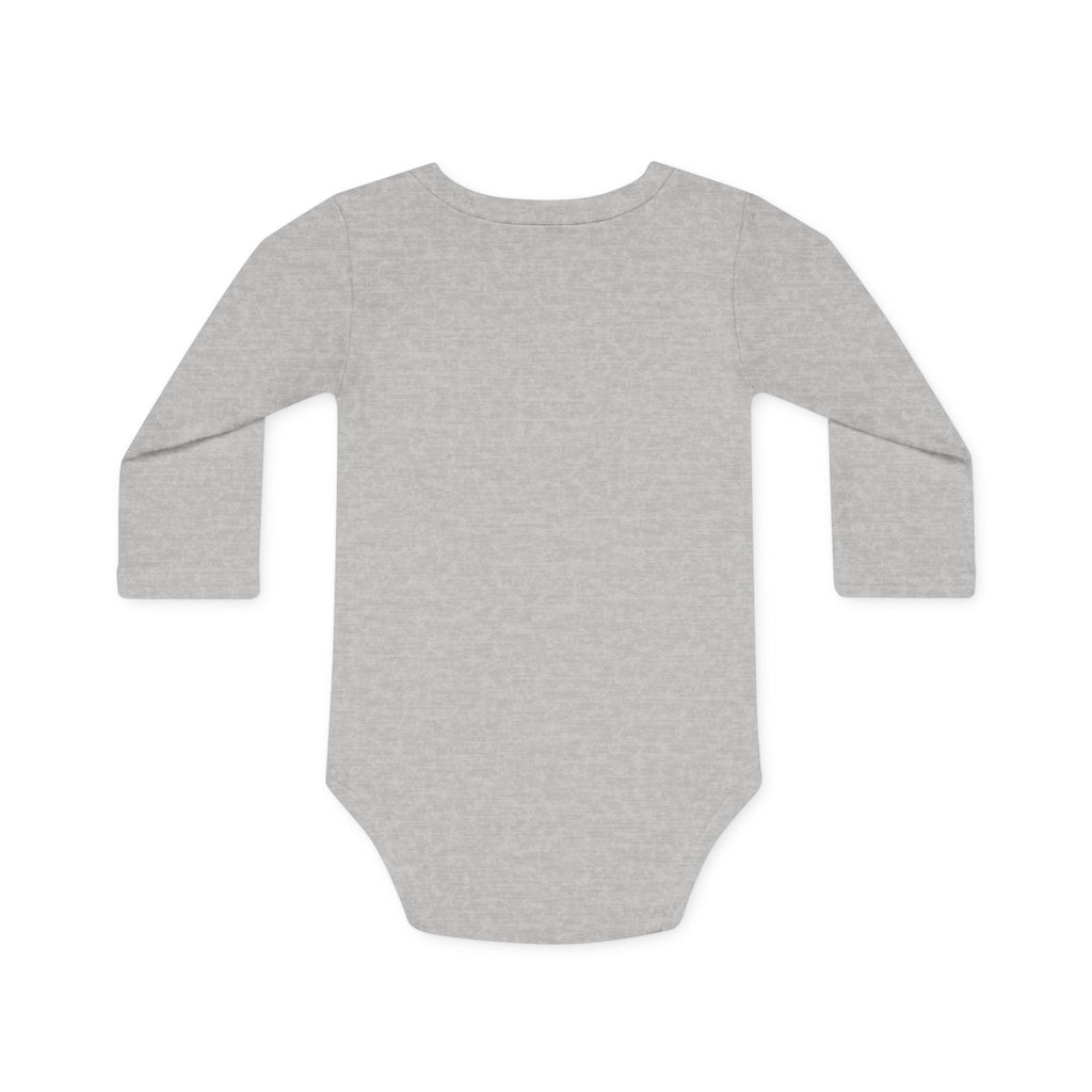 Adorable Cat Design Baby Long-Sleeve Organic Bodysuit - Perfect for Newborns