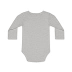 Adorable Cat Design Baby Long-Sleeve Organic Bodysuit - Perfect for Newborns