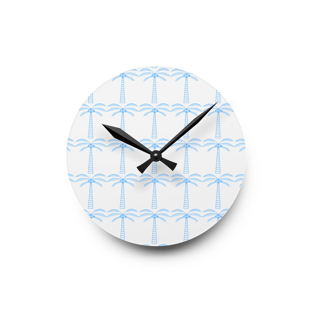 Tropical Palm Tree Acrylic Wall Clock - Modern Home Decor for Beach Lovers