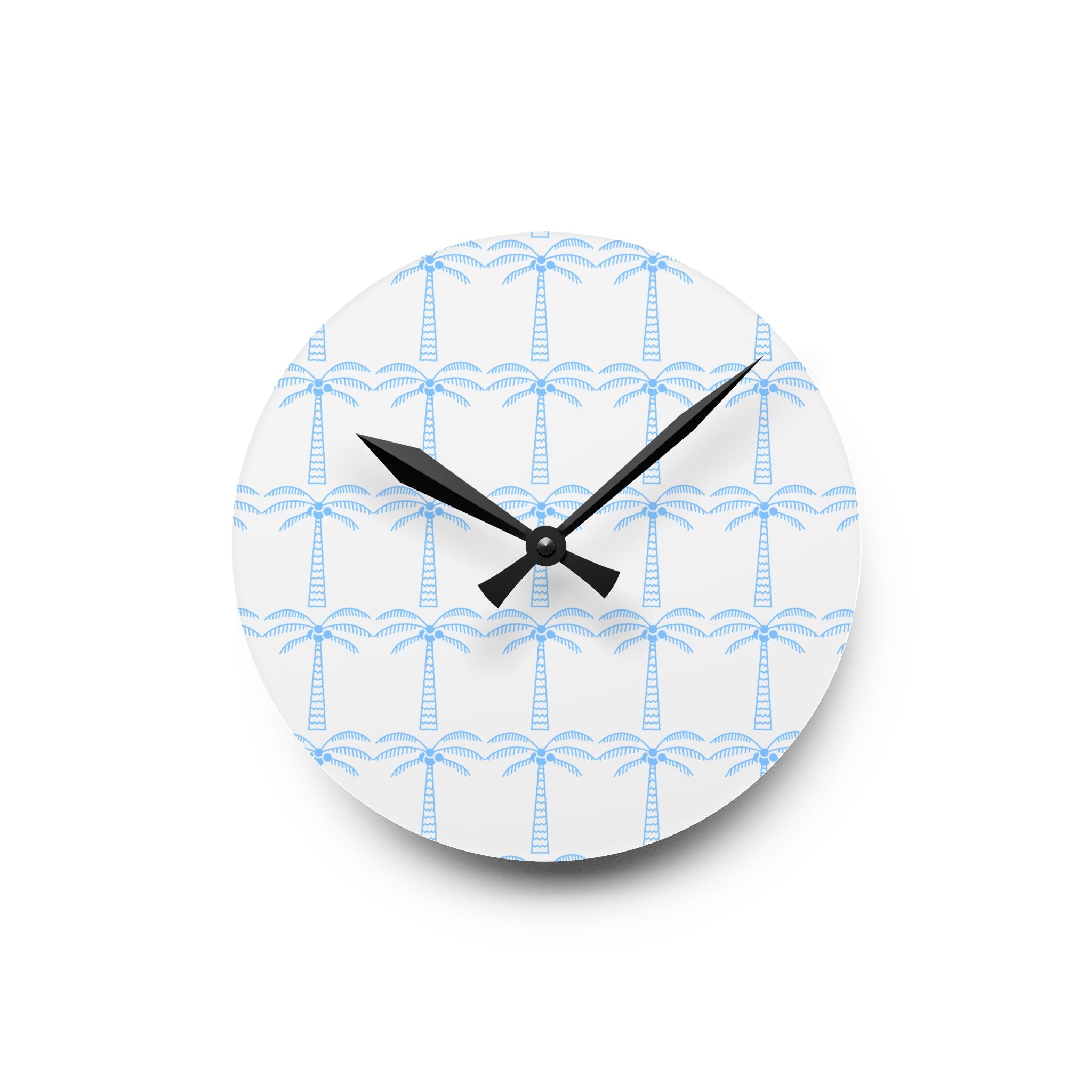 Tropical Palm Tree Acrylic Wall Clock - Modern Home Decor for Beach Lovers