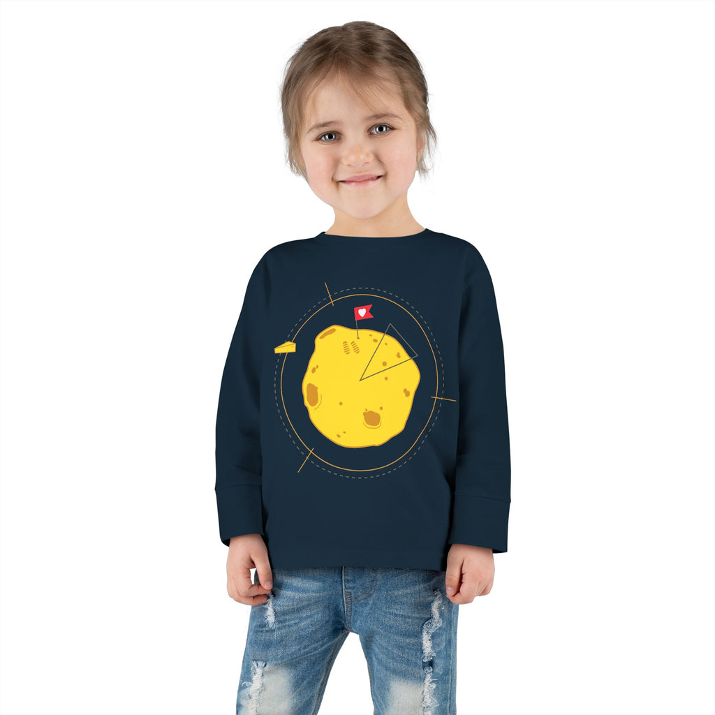 T-shirt à manches longues d'aventurier pour tout-petits - Graphisme de patate mignonne pour enfants.