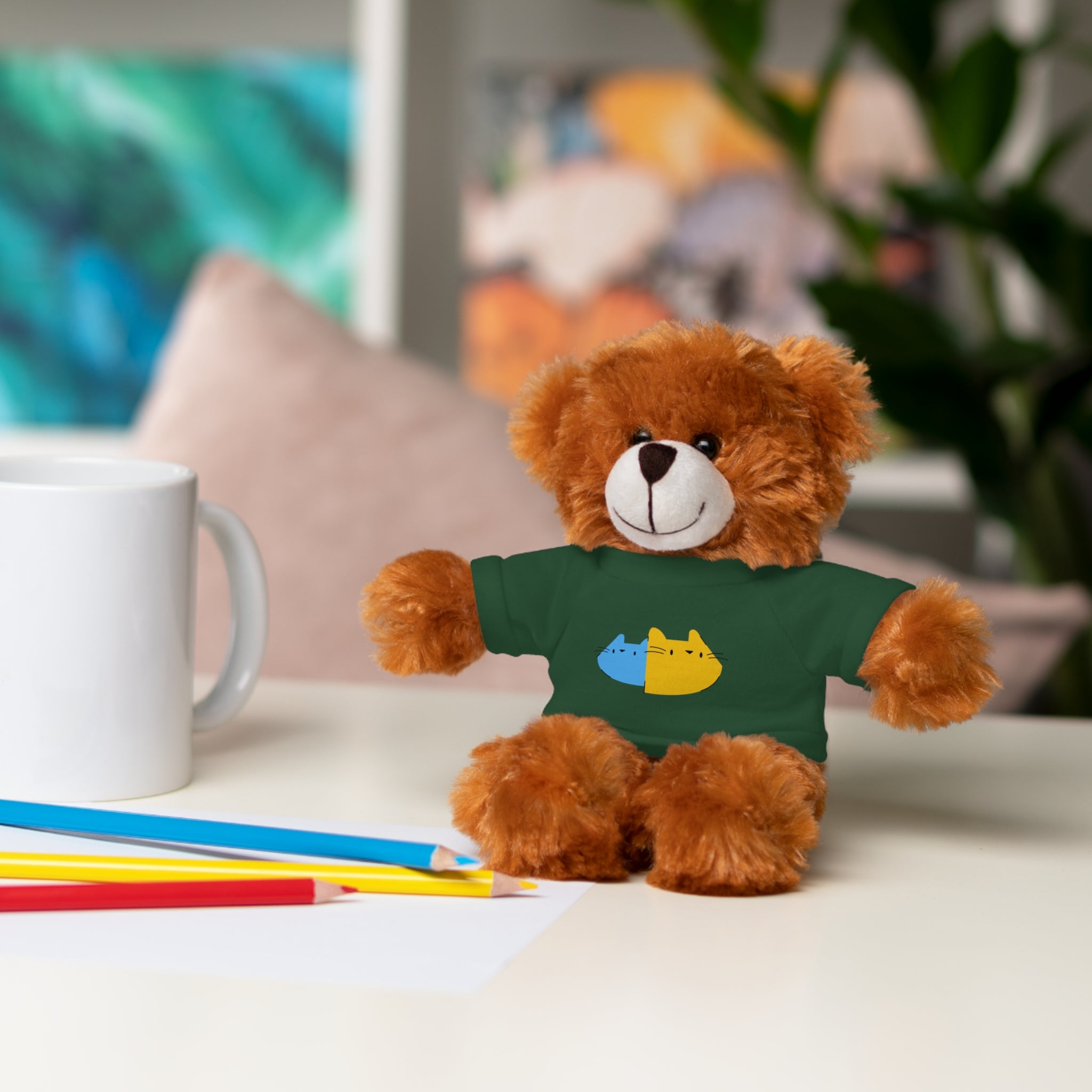 Cute Stuffed Animal with Personalized Tee - Perfect Gift for Kids!