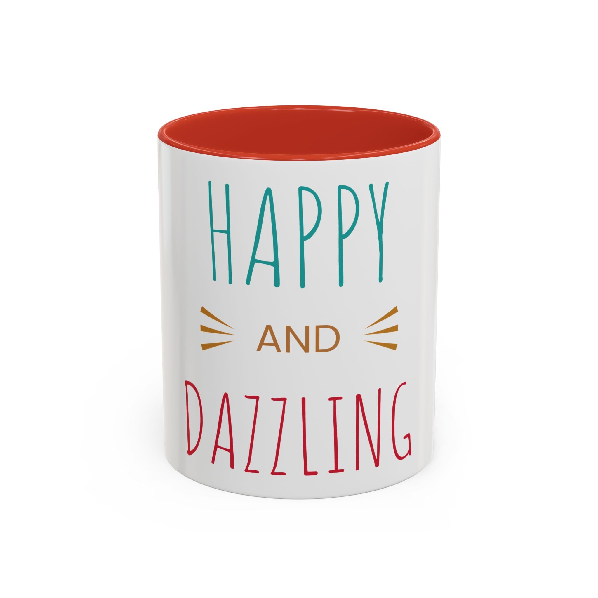 Tasse à café joyeuse éblouissante - Tasse accent de 11 oz et 15 oz pour des matins ensoleillés