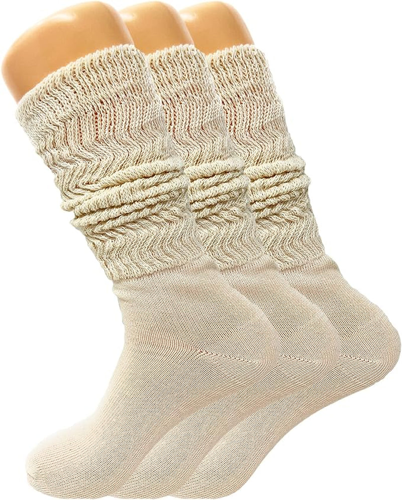 Women'S Slouch Knee High Socks – 3 Pairs, Size 9-11 | Soft, Breathable & Versatile