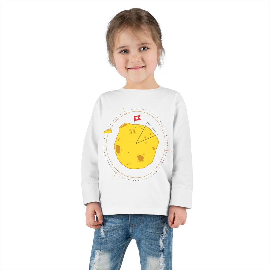 T-shirt à manches longues d'aventurier pour tout-petits - Graphisme de patate mignonne pour enfants.
