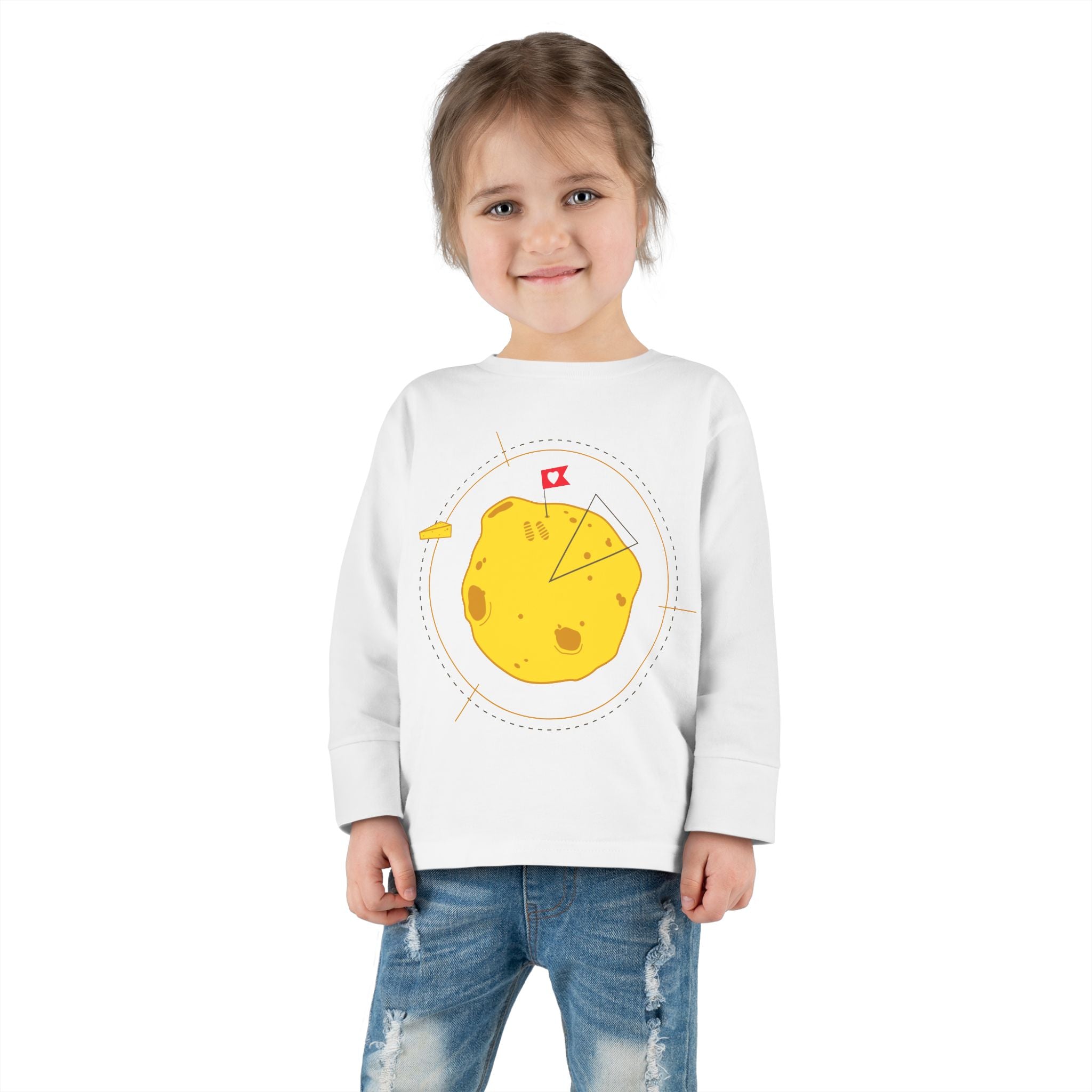 T-shirt à manches longues d'aventurier pour tout-petits - Graphisme de patate mignonne pour enfants.