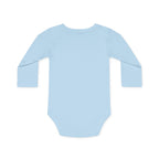 Adorable Cat Design Baby Long-Sleeve Organic Bodysuit - Perfect for Newborns