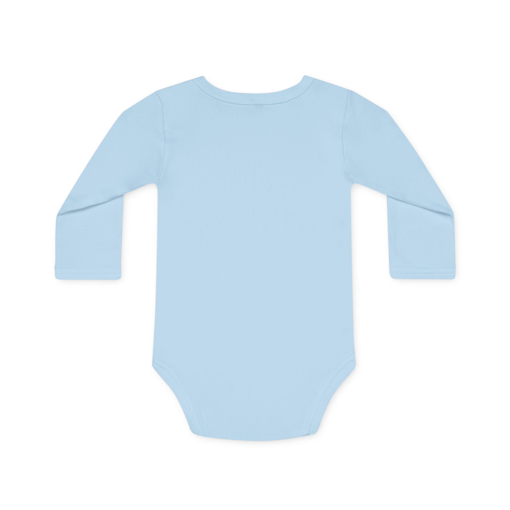 Adorable Cat Design Baby Long-Sleeve Organic Bodysuit - Perfect for Newborns