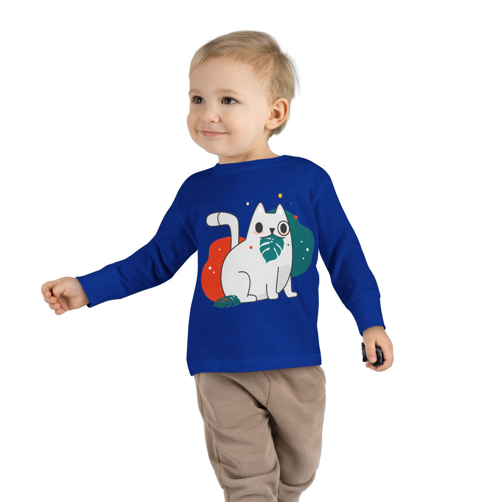 T-shirt à manches longues pour tout-petits inspiré de la nature - Design de fougère écologique.