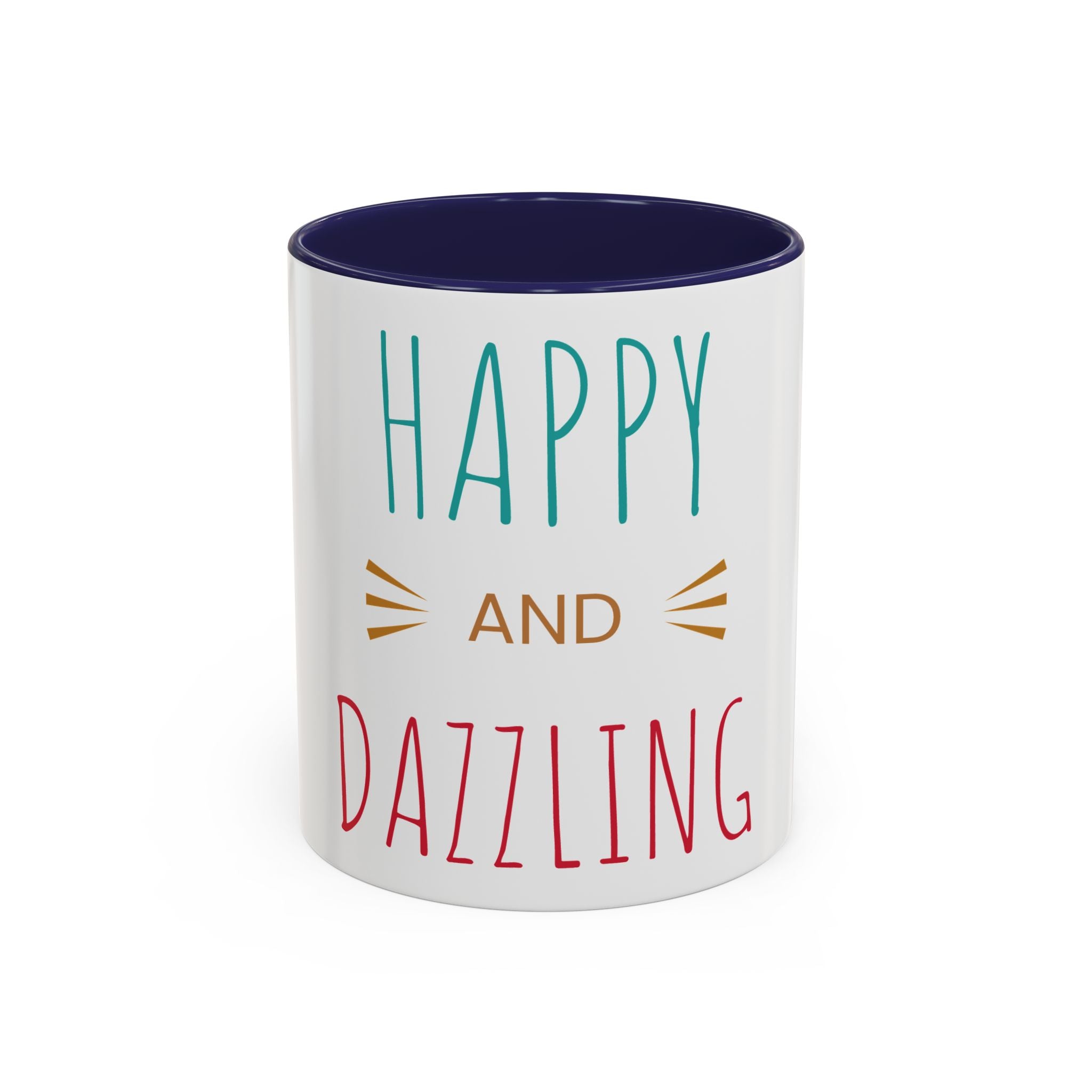 Tasse à café joyeuse éblouissante - Tasse accent de 11 oz et 15 oz pour des matins ensoleillés
