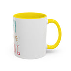 Tasse à café joyeuse éblouissante - Tasse accent de 11 oz et 15 oz pour des matins ensoleillés