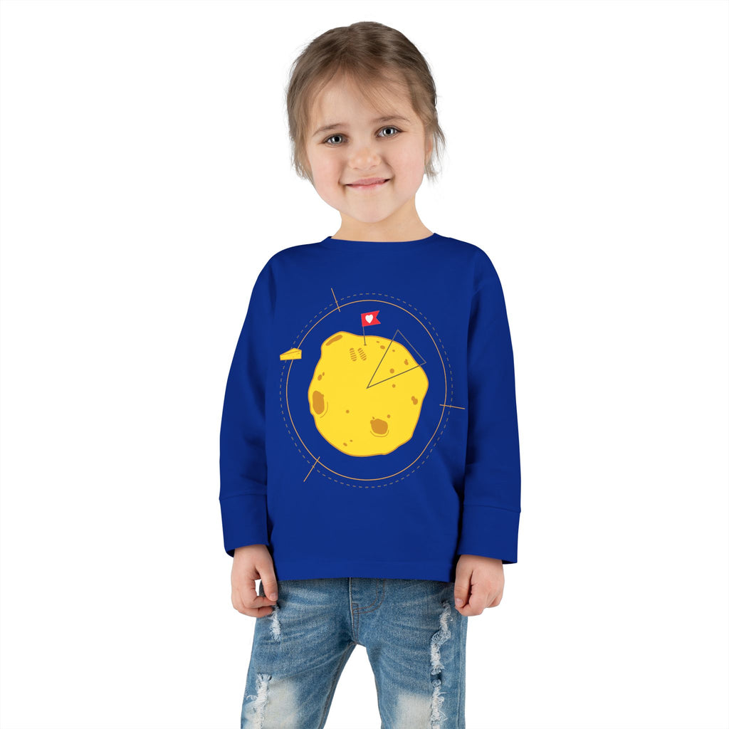T-shirt à manches longues d'aventurier pour tout-petits - Graphisme de patate mignonne pour enfants.