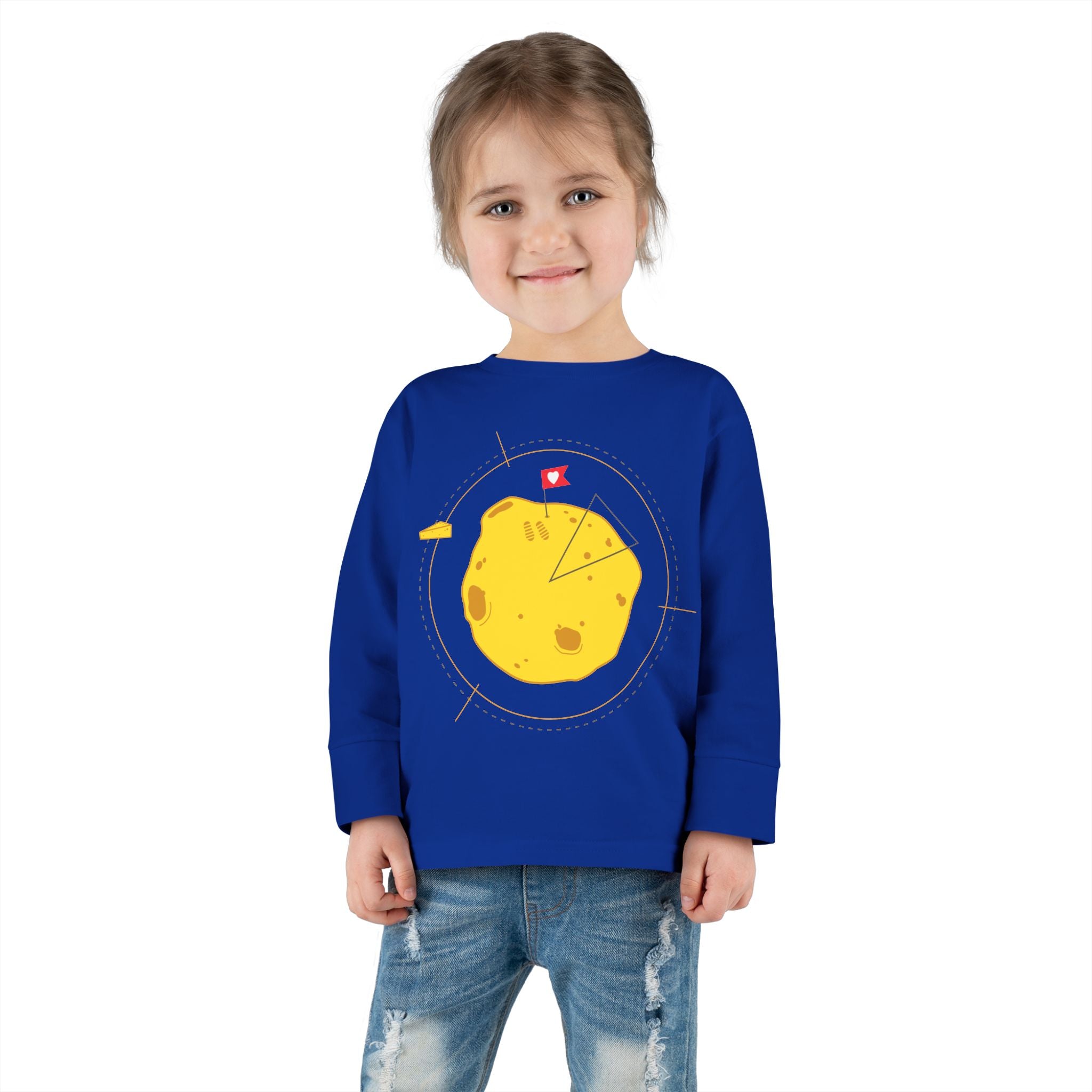 T-shirt à manches longues d'aventurier pour tout-petits - Graphisme de patate mignonne pour enfants.