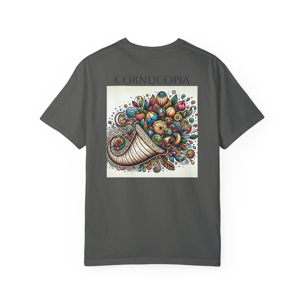 ALACRANCILLO Cornucopia Graphic Unisex T-Shirt - Comfort for Thanksgiving and Beyond