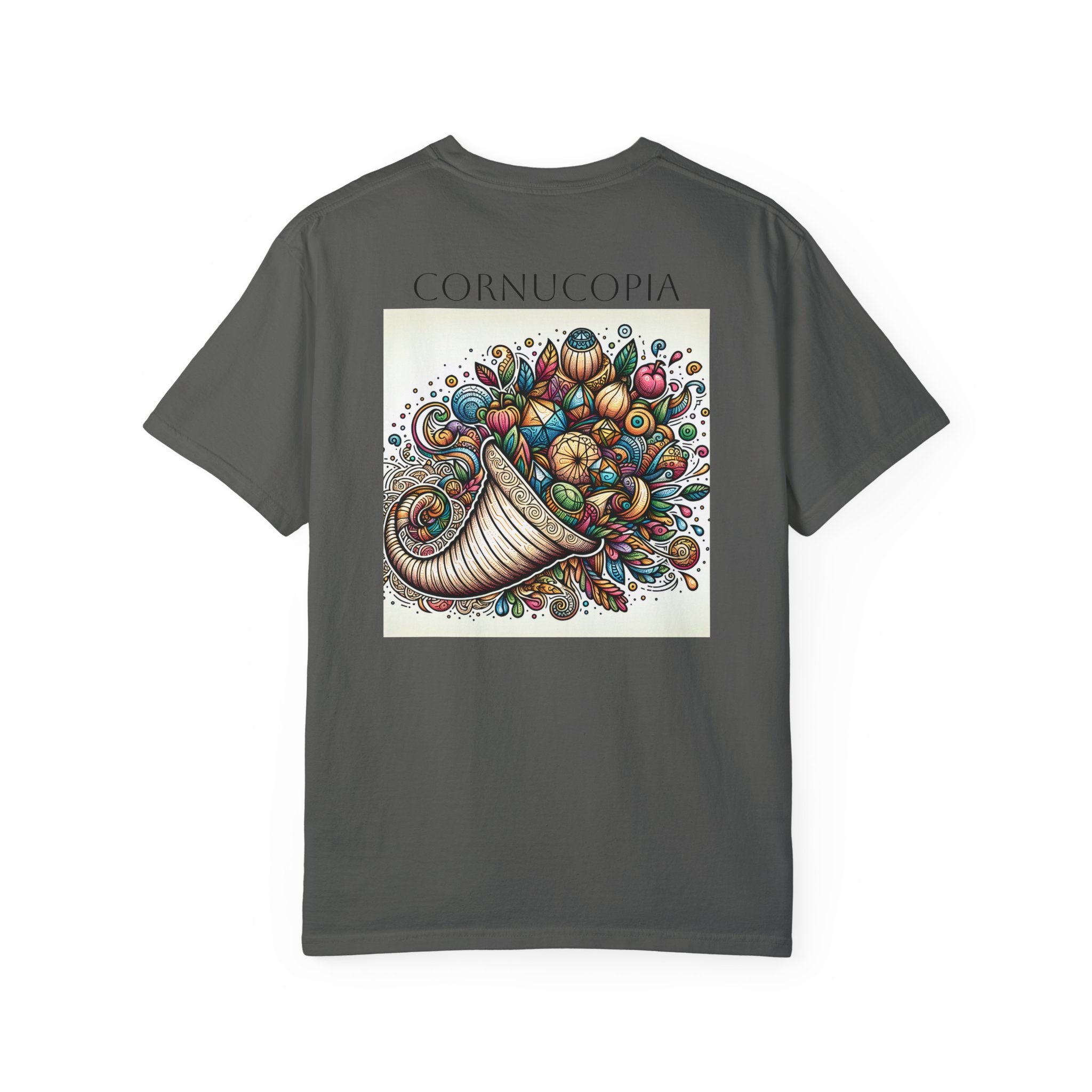 ALACRANCILLO Cornucopia Graphic Unisex T-Shirt - Comfort for Thanksgiving and Beyond