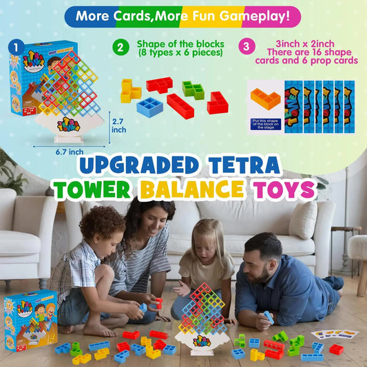 Tetra Tower: Fun Balance Stacking Game for All Ages!