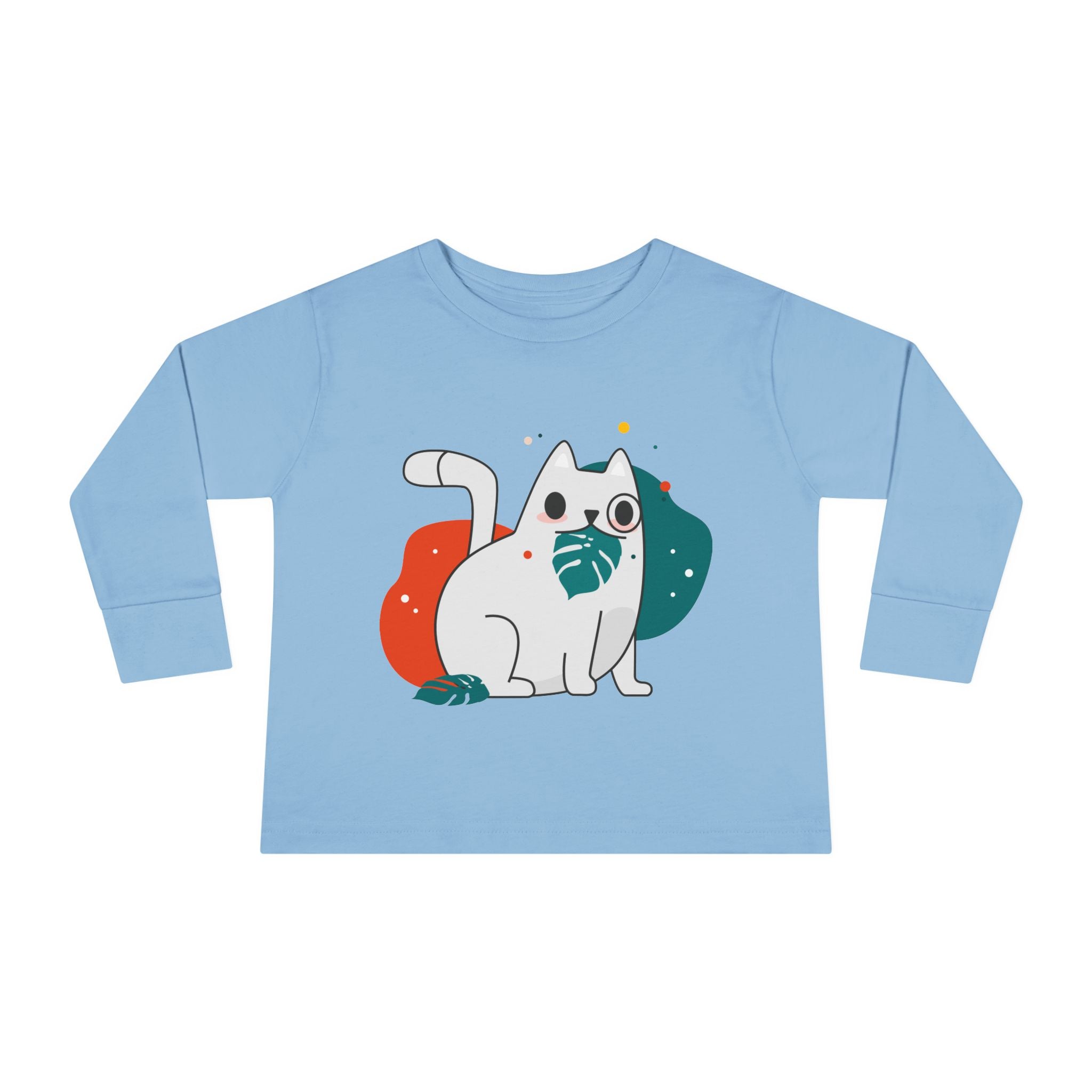 T-shirt à manches longues pour tout-petits inspiré de la nature - Design de fougère écologique.