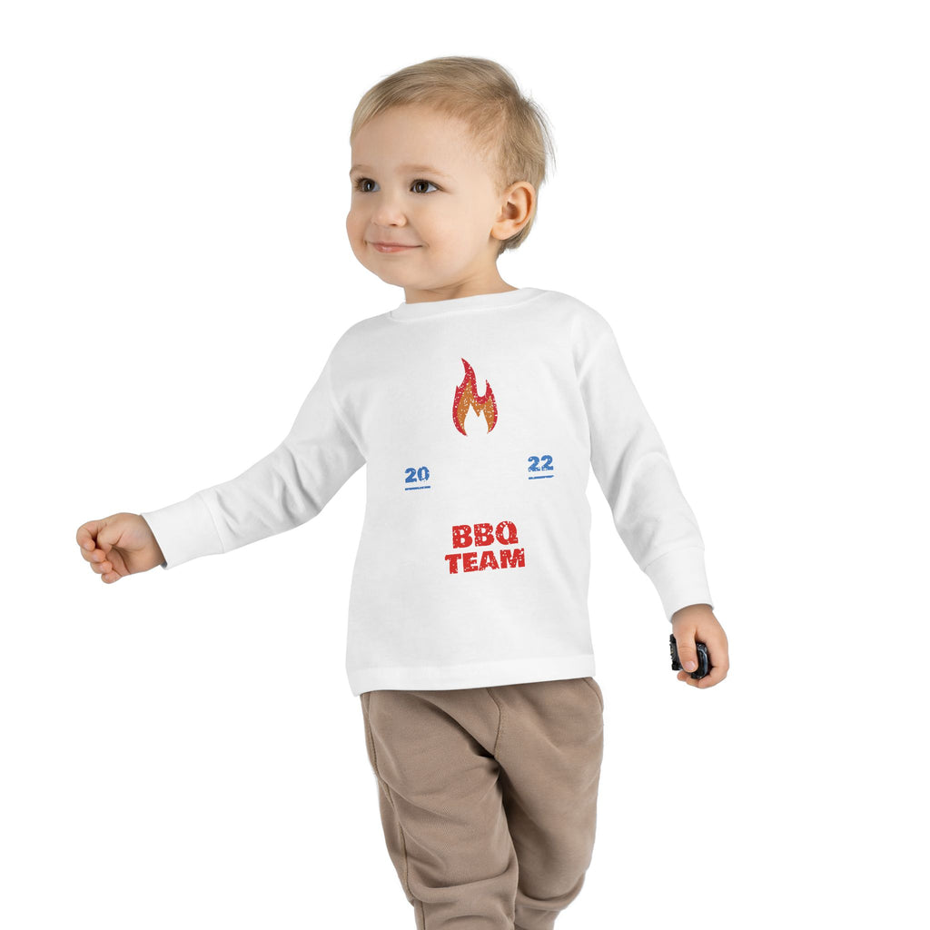 T-shirt à manches longues pour jeunes enfants - Équipe BBQ 2022.