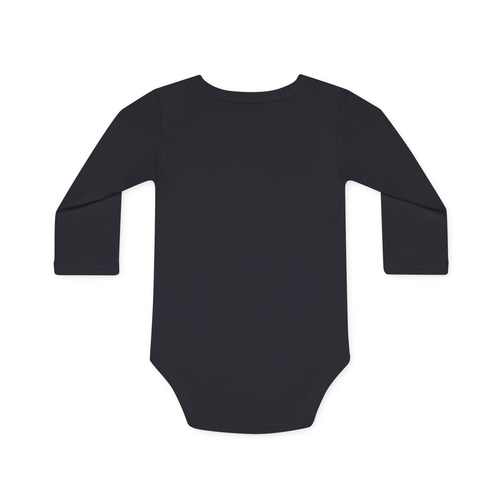 Adorable Cat Design Baby Long-Sleeve Organic Bodysuit - Perfect for Newborns