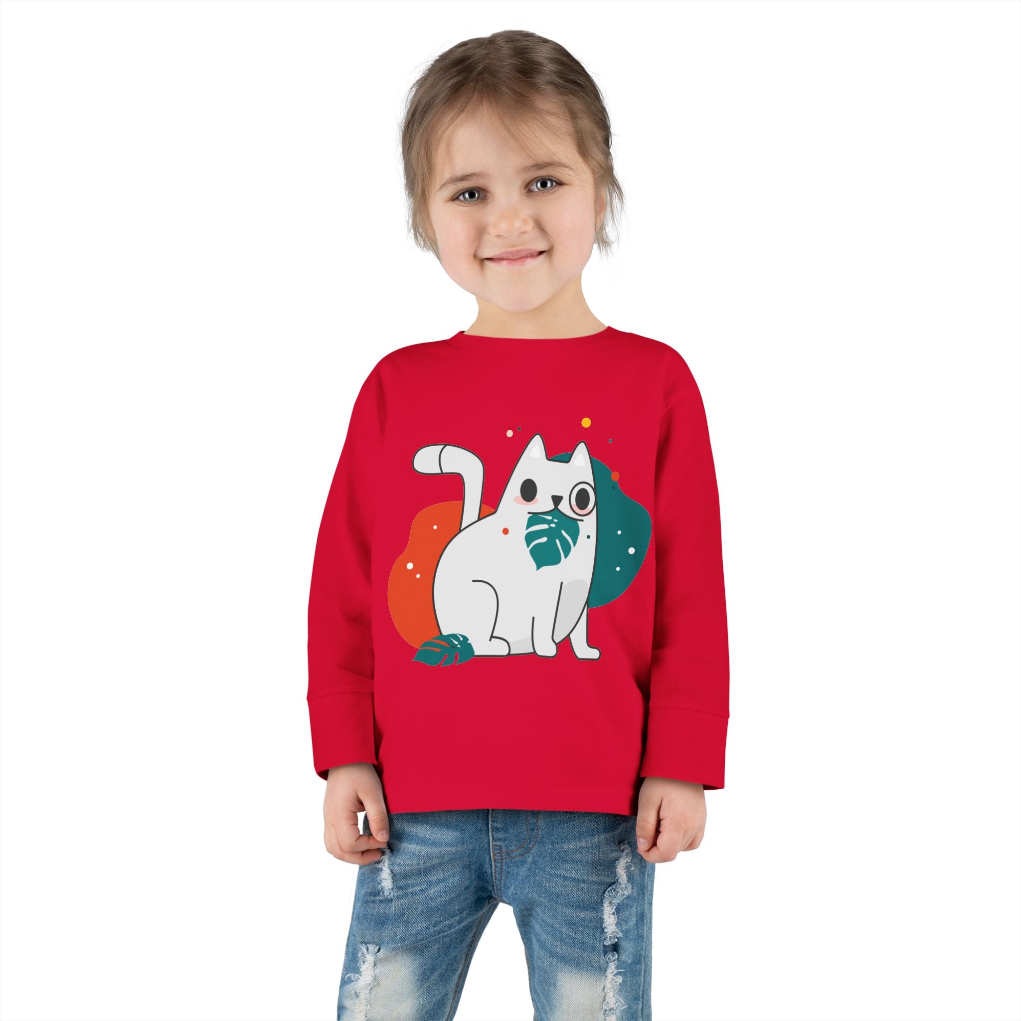 T-shirt à manches longues pour tout-petits inspiré de la nature - Design de fougère écologique.