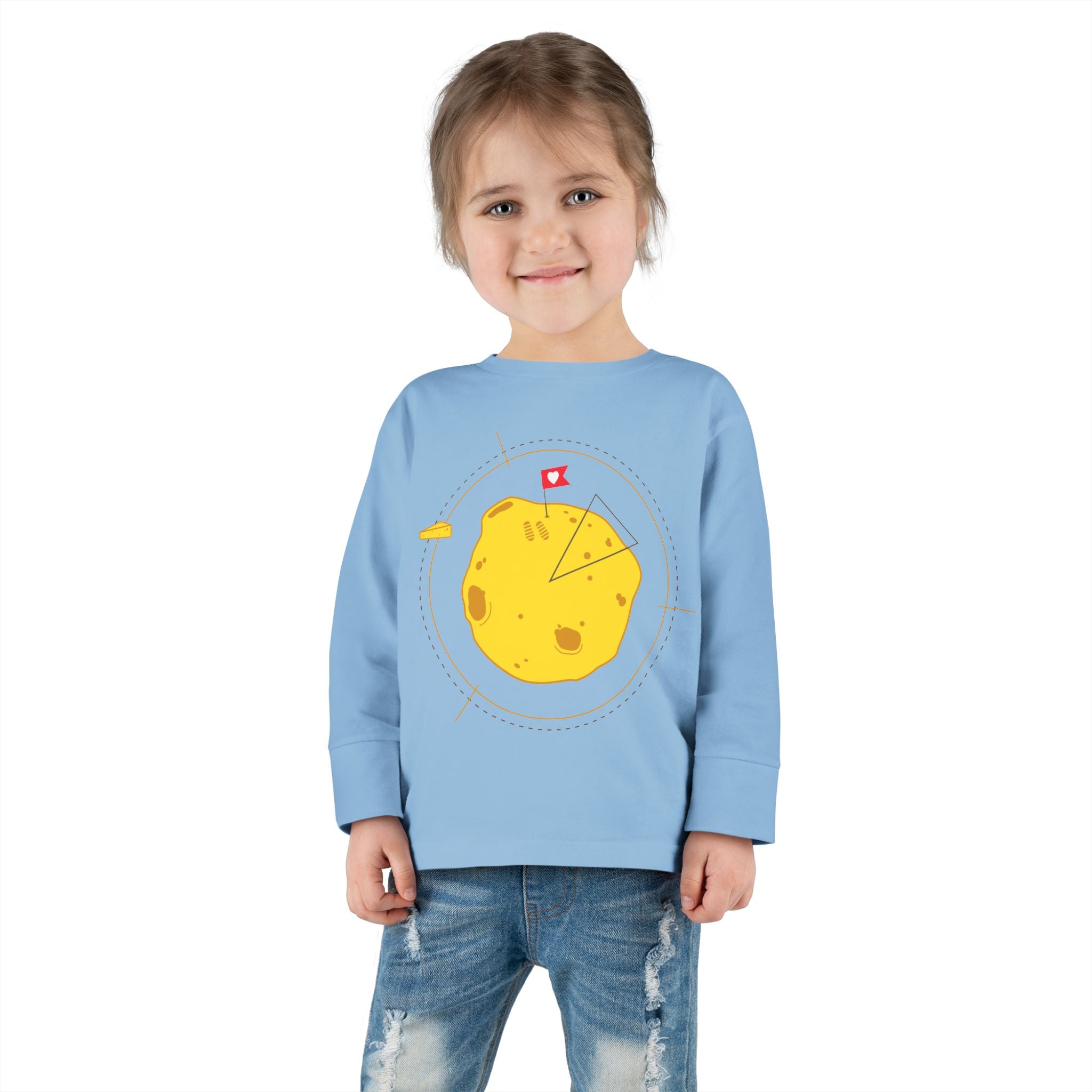 T-shirt à manches longues d'aventurier pour tout-petits - Graphisme de patate mignonne pour enfants.