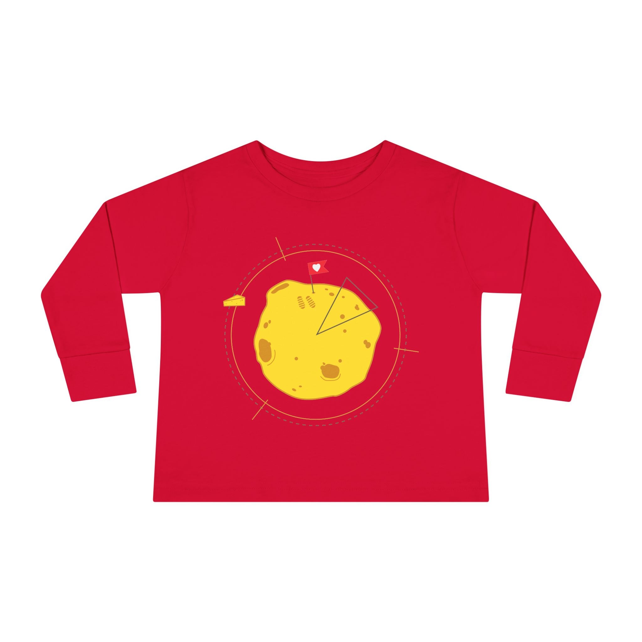 T-shirt à manches longues d'aventurier pour tout-petits - Graphisme de patate mignonne pour enfants.