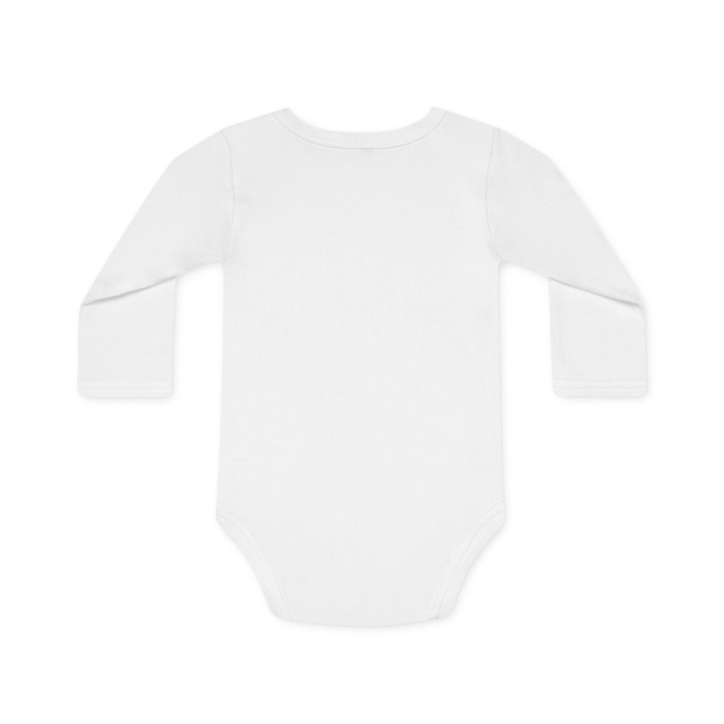 Adorable Cat Design Baby Long-Sleeve Organic Bodysuit - Perfect for Newborns