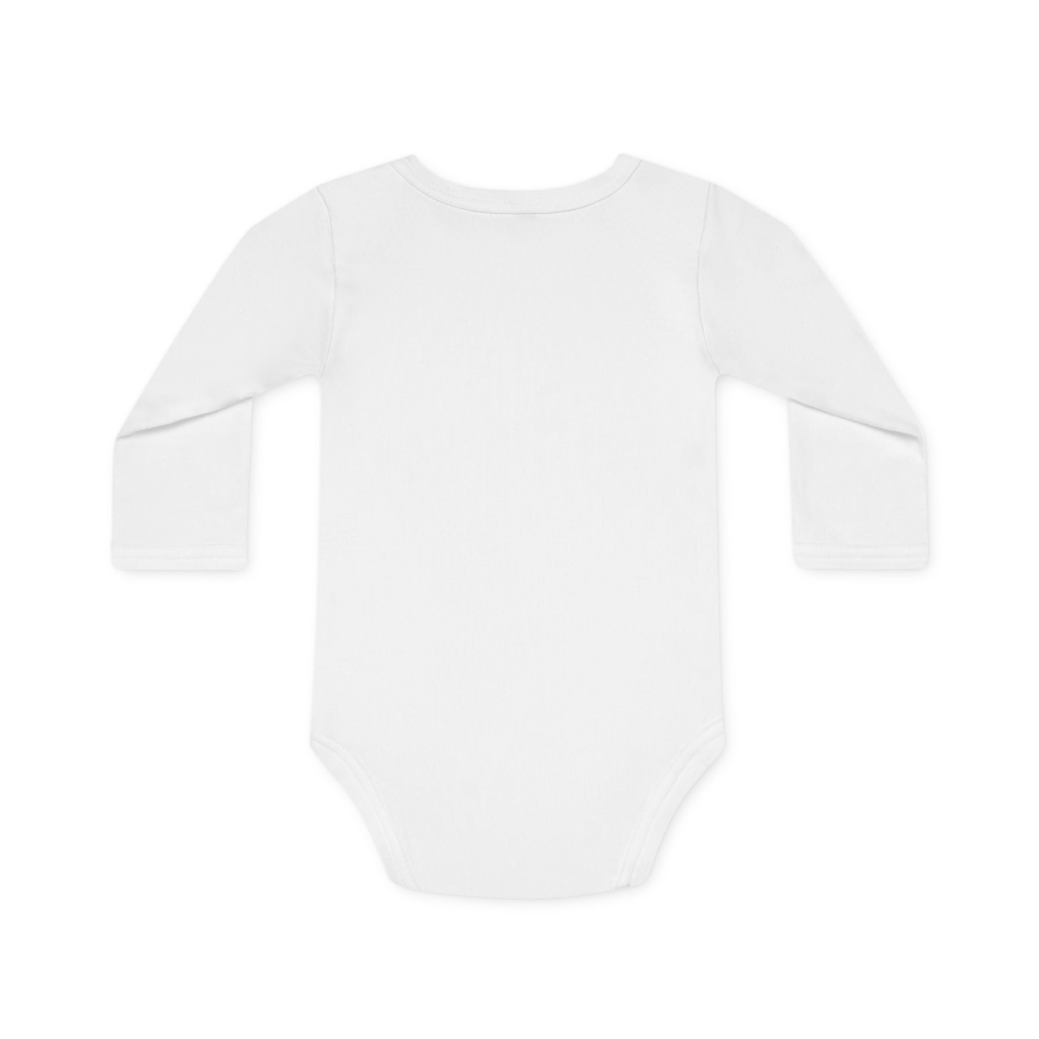 Adorable Cat Design Baby Long-Sleeve Organic Bodysuit - Perfect for Newborns