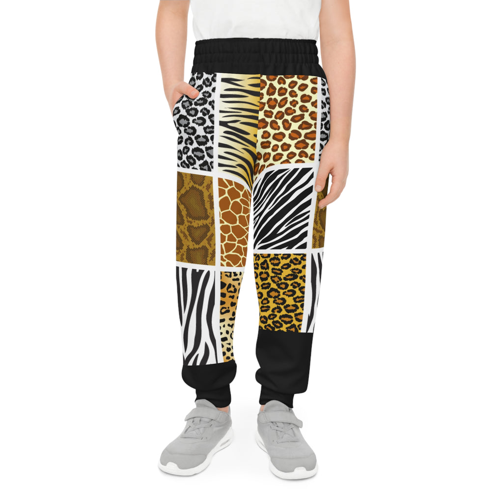 Pantalons de jogging tendance pour jeunes - Thème safari sauvage.